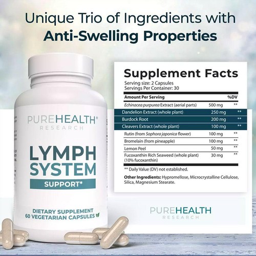 1-5X PureHealth Research Lymphatic SupplementTo Reduce SwellingLymphatic Support - Picture 12 of 17