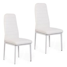 Sedie cucine e sala da pranzo Eleonora bianche in similpelle set 2-4-6-8 pezzi