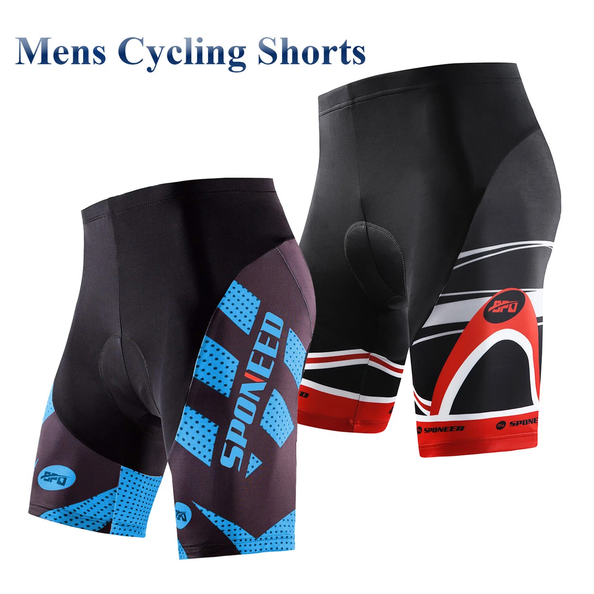 SPONEED Men Cycling Shorts Padded Pro Cyclist Tights Road Bike Wear Bottoms