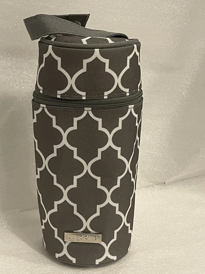 NUEVO JJ Cole botella aislada enfriador mantiene la botella fresca durante horas gris/blanco Foto 2 de 4