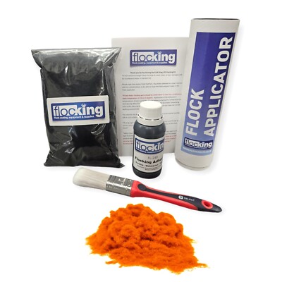 Flocking Kit Orange - Flock Pulver - Holzbearbeitung - Rahmen - Schmuck
