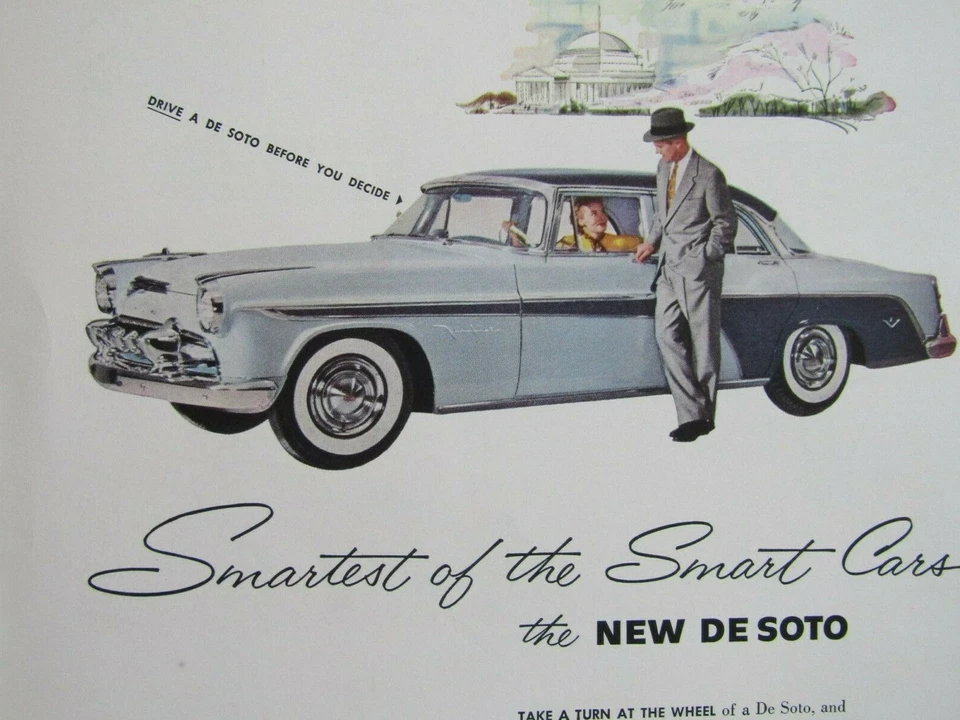 DE SOTO Fireflite 1955 vintage más inteligente de los coches inteligentes anuncio impreso original Foto 3 de 4
