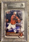 Orioles Jackson Holliday BOLD AUTO SIGNED 2022 1st Bowman Draft Card- BGS COA