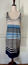 Marc by Marc Jacobs White & Blue Striped Tank Dress W/ Pockets! Size S