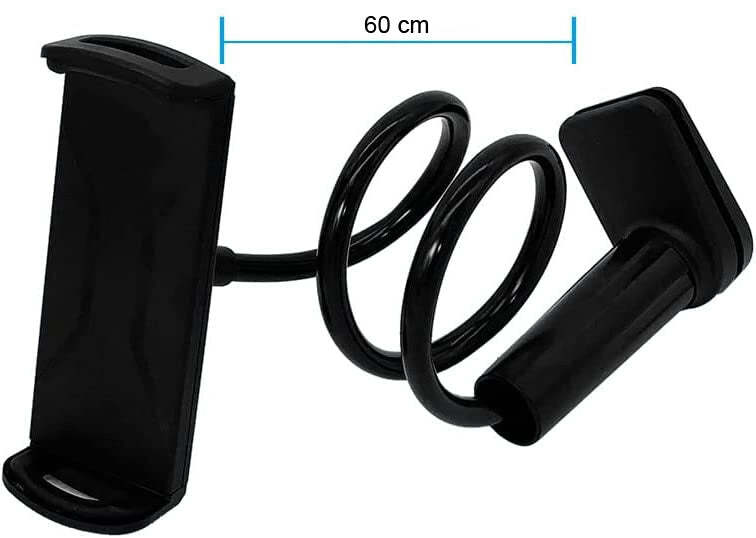 Supporto da Tavolo 360° Collo di Cigno Flessibile Supporto per Tablet Smartphone Nero foto 5