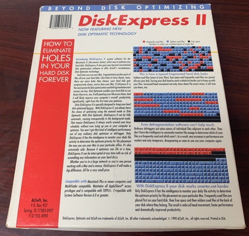 AlSoft DiskExpress II, Beyond Disk Optimizing w/ MasterJuggler Software, For Mac - Picture 3 of 6