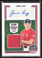 2022 Panini USA Baseball #SSS-JH James Hayes Patch Auto /399