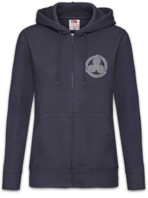 Triskelion Symbol II Damen Zipper Hoodie Nordic Kelten Knoten Larp Vikings Thor