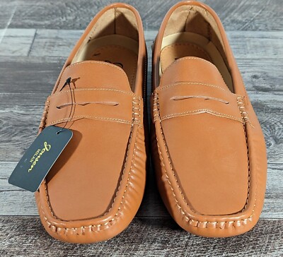 Jousen Men\'s Polish Brown Classic Penny Loafer Slip On Lightweight Driving Shoes Amazon.com | Jousen Men main image 2