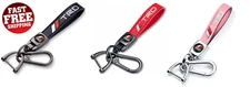 Leather Car Key Chain Metal Car Keyring Keychain for Toyota TRD Key Fob Holder