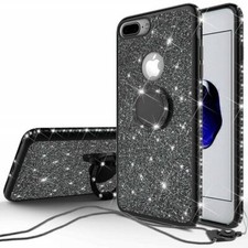 Case for Apple iPhone 7 Plus / iPhone 8 Plus Case Glitter Ring Stand Magnetic