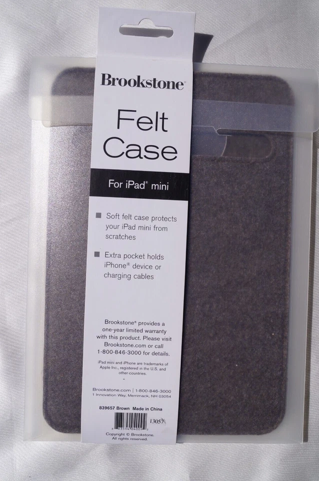 Funda de fieltro Brookstone para iPad Mini púrpura nueva en paquete Foto 4 de 4