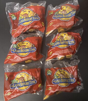 6-The Land Before Time Triceratops Cera New Sealed 2003 Wendy's Bobblehead Toy