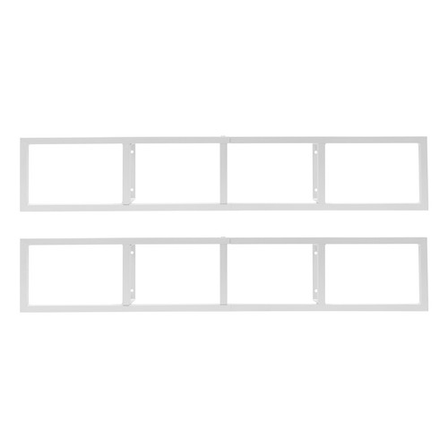  2PCS White Wall Mount 34 In Media Storage Rack CD DVD Organizer Stand Holder - Picture 4 of 13