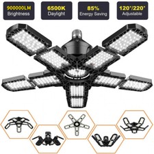10 Adjustable Panels 1000W LED Garage Light Bright Work Ceiling Lamp Lighting