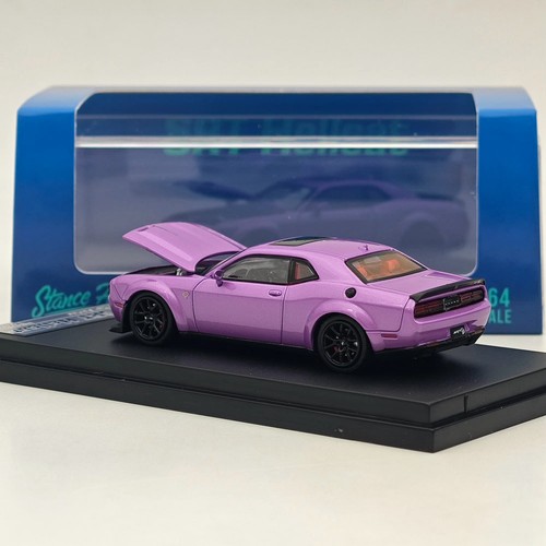 SH 1:64 Dodge SRT Hellcat Muscle Sports Purple Diecast Models Car Collection - Picture 8 of 8