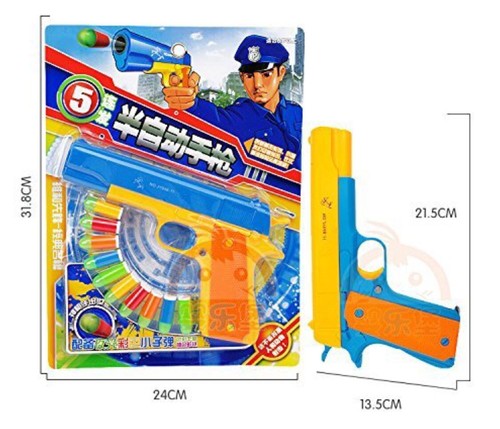 Kids Toy Gun Safe Shooter with Target Kids Safe Toy Gun 1911 Luminous Ammo - Picture 8 of 19