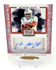 2021 Sage Premier Draft Aaron McCallister Rookie Card Red Auto RC Charlotte