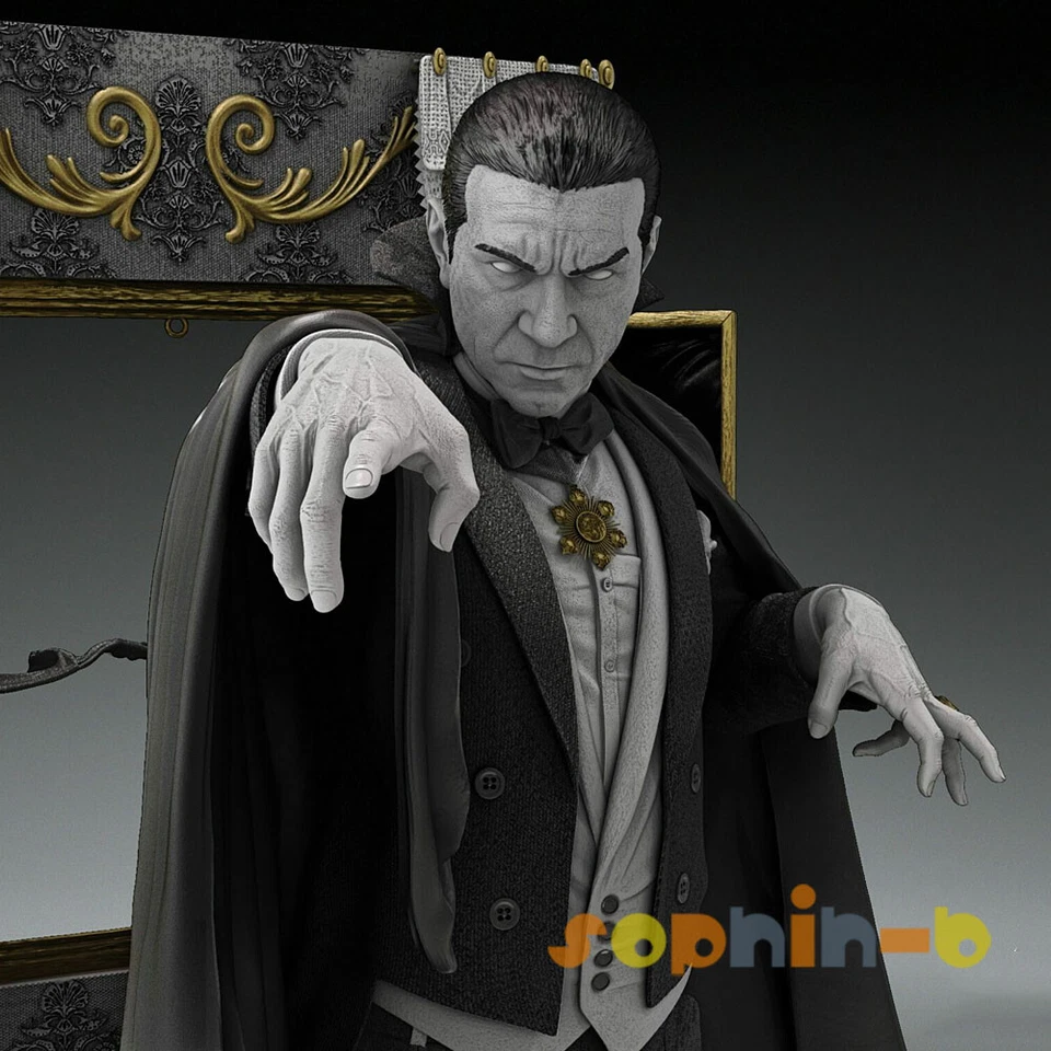 Dracula Vampire 36cm Resin 1:6 Model Kit Unpainted 3d Print GK Statue Figure - Image 3 of 4