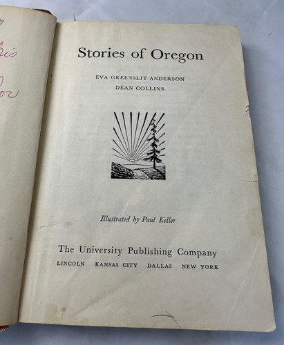 Stories of Oregon by Eva Anderson & Dean Collins Hardcover Book Vintage - Imagen 7 de 23