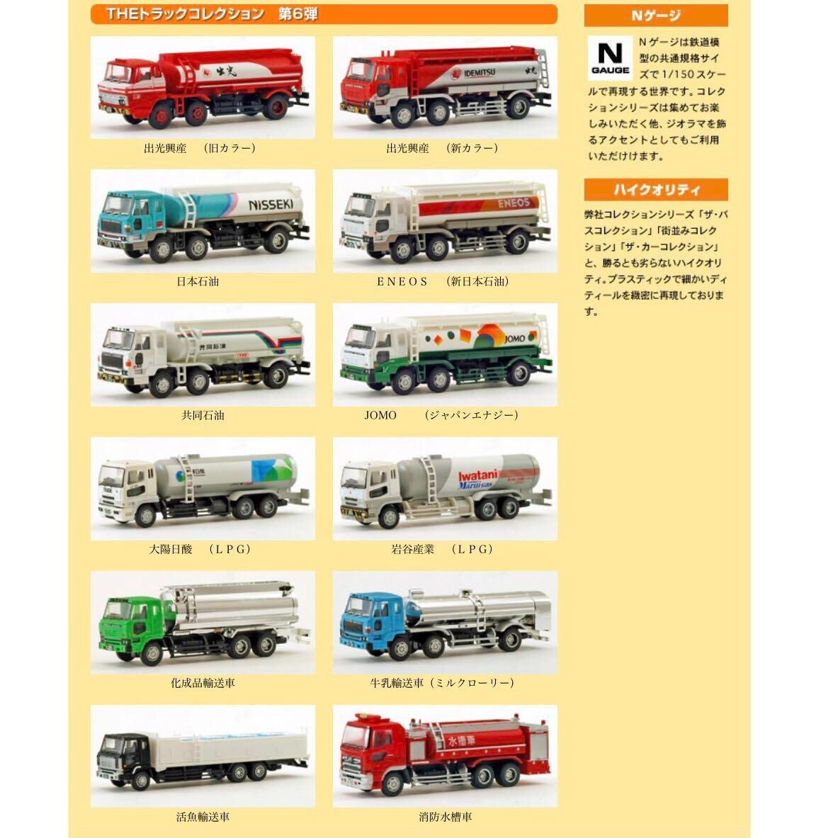 Tomytec The Truck Collection Vol.6 10Pack BOX ENEOS NISSEKI Tomytec The Truck Collection Vol.6 10Pack BOX ENEOS NISSEKI