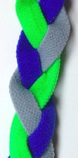 NEW Blue Gray Neon Green Grippy Band Headband Hair Sport Soccer Softball Stretch