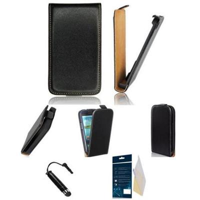 TRENDY FLIP HÜLLE TASCHE FÜR SONY XPERIA Z2 ETUI CASE+ STIFT / FOLIE BLACK