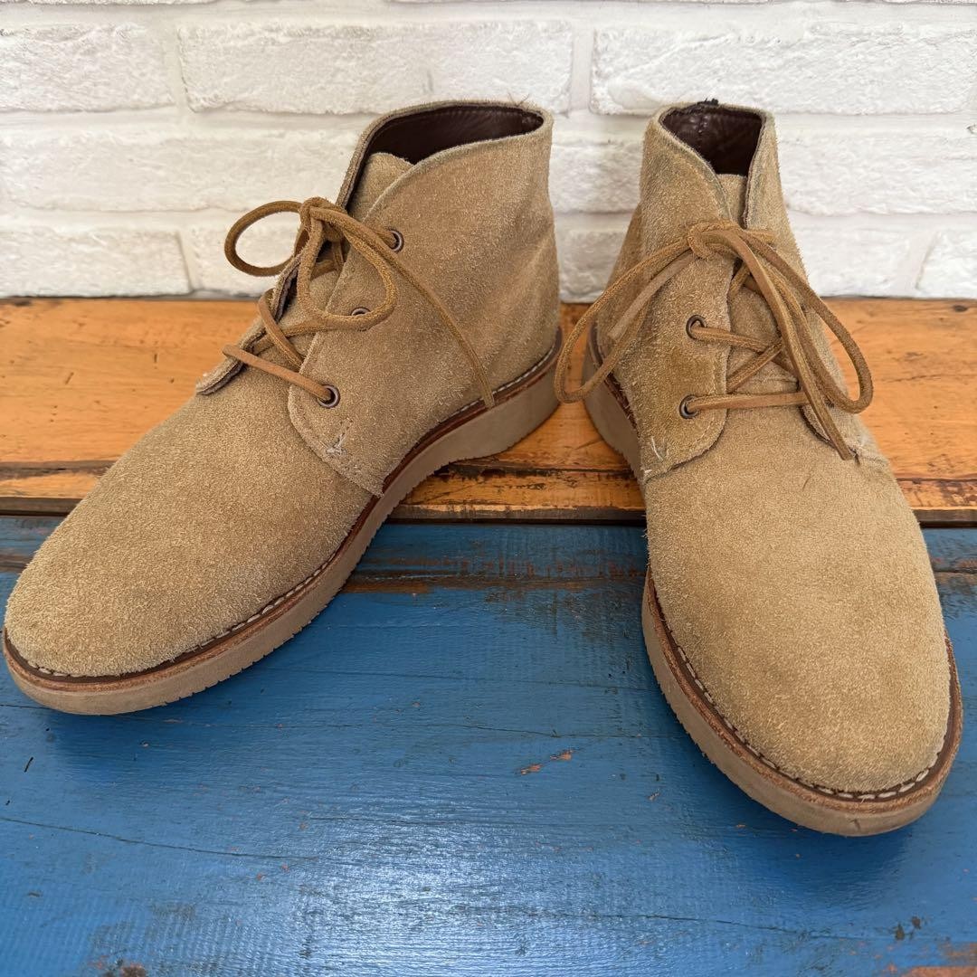 Wolverine Roughout Leather Chukka Boots Beige Size 8.5 Men's USA Made