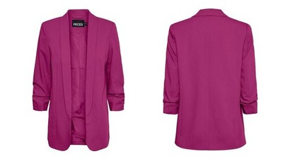 Blazer Damen, Marke Pieces, Größe L, Farbe pink (Fuchsia) / rosa, NEU 