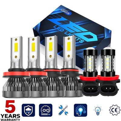 For Nissan Quest 2011-2017 - LED Headlights Kit Combo 6pcs Bulbs Hi/Low Fog Beam