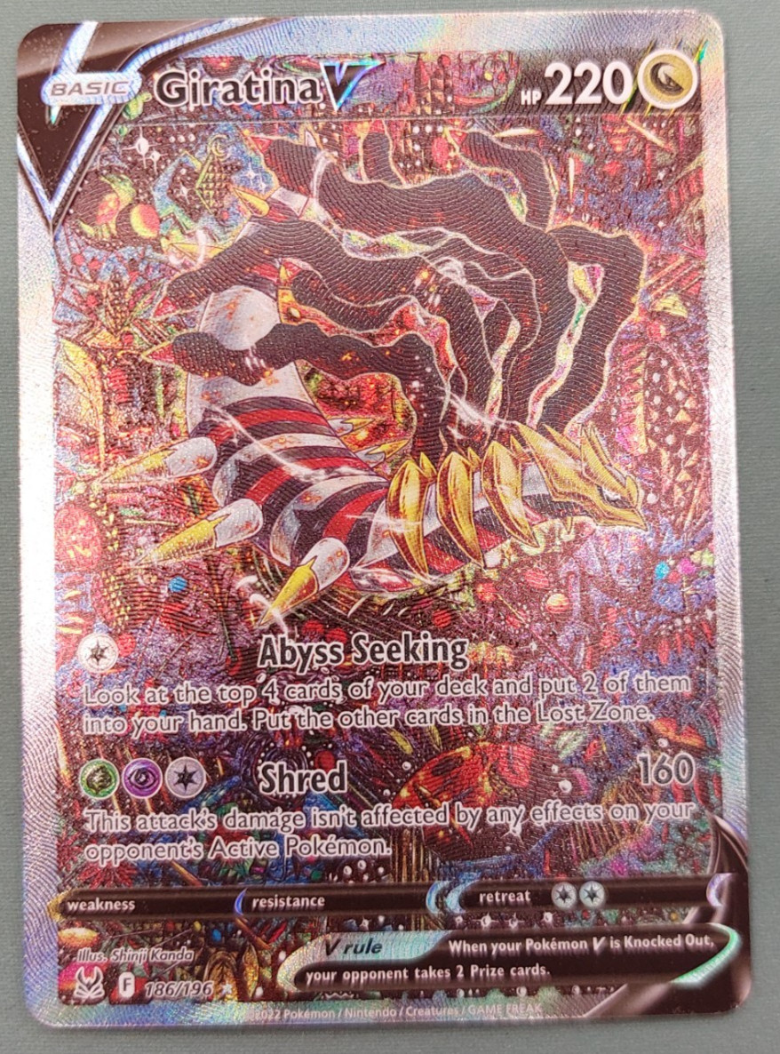 Giratina V Alternate Full Art 186/196 Swsh11 Lost Origin Holo English NM