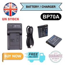 BP70A Battery or Charger for Samsung DV150F ES75 PL80 PL200 SL50 ST68 ST78 TL105