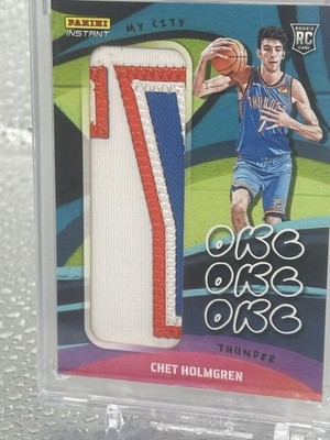 Chet Holmgren 2022-23 Panini Instant NBA My City RC Jumbo 3 Color Patch #'d 7/10