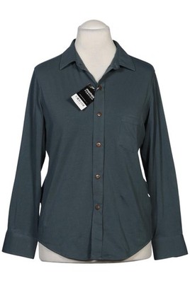 Moshiki Bluse Damen Oberteil Hemd Hemdbluse Gr. L Baumwolle Türkis #cyn2njd
