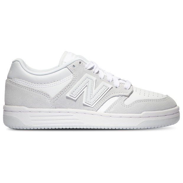 New Balance Girls' 480 Grade School Basketball Shoes - White