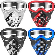 4 Pack Tactical Masks  Safety Goggles for Nerf Rival Blasters, Ages 8 