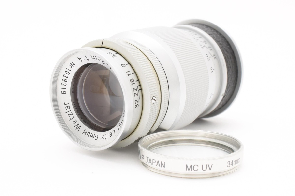 Problem】Leica Leitz Elmar 90mm f/4 Lens Sliver For L39 From Japan
