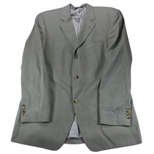 Hugo Boss Einstein Sport Coat Blazer Mens Size 44 R Light Gray Wool Cupro Blend