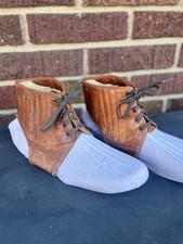 Antiguo Cuero Fútbol Bota Zapato Tobillo Fútbol Soporte Soporte 9M De Colección