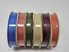 Lot Offray Grosgrain Polyester Craft Ribbon 5/8" x 20 YDS Rolls Spools Vintage