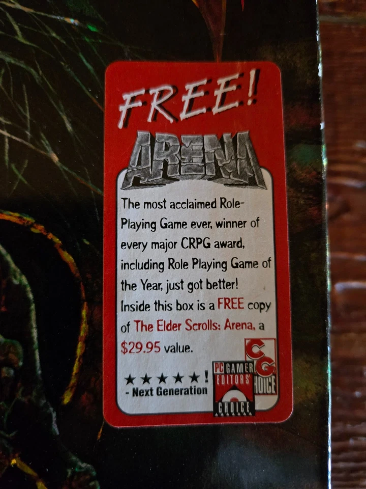 Elder Scrolls Chapter 2 Daggerfall PC DOS Windows 1996 COMPLETE ARENA RARE Box - Image 2 of 4