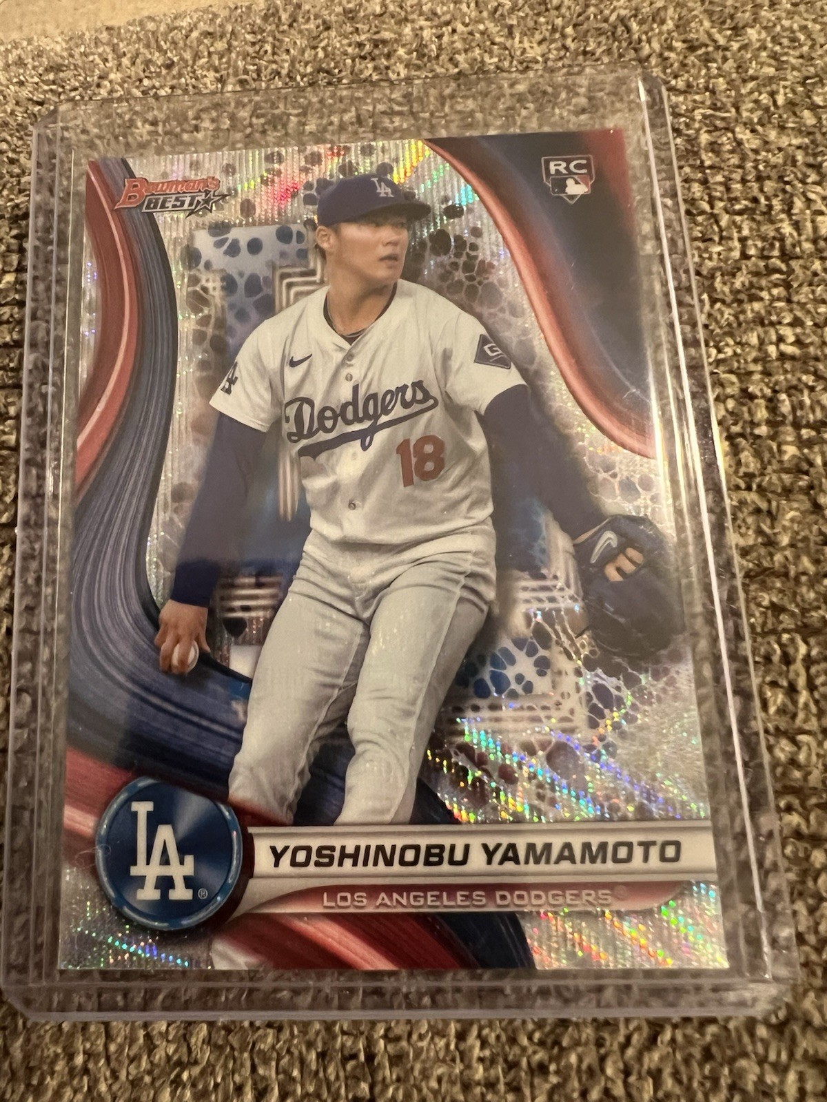 2024 Bowmans Best  Yoshinobu Yamamoto Rookie #34 Wave Refractor