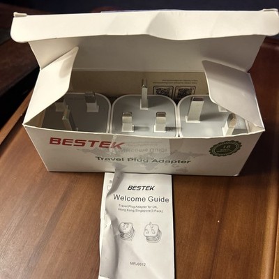 Bestek Travel Plug Adapter For UK, Hong Kong, Singapore