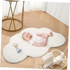 Area Rugs for Kids, Cloud Shape Baby Crawling Carpet, Nursery Room Soft Pure