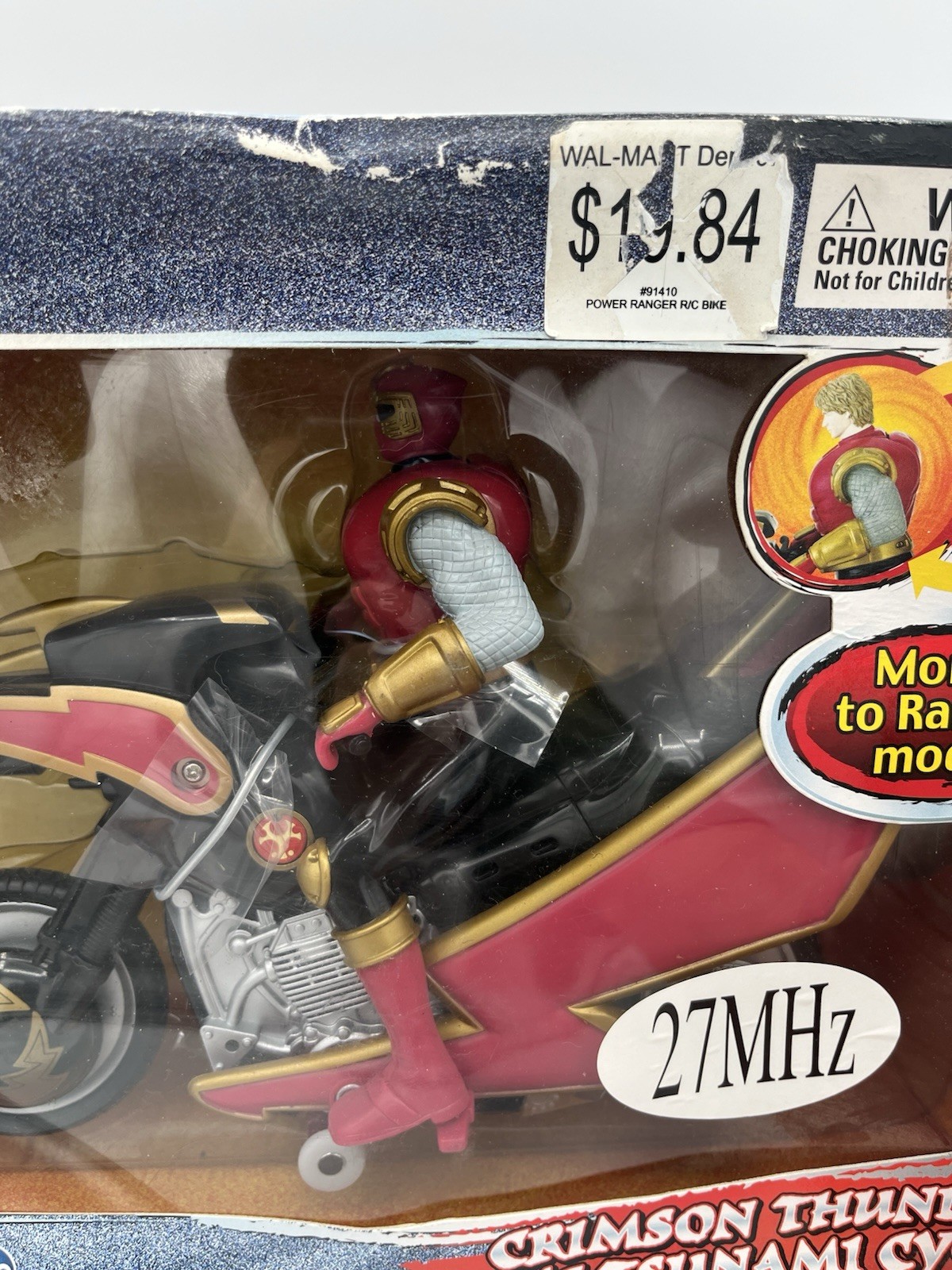 Power Rangers Ninja Storm Crimson Thunder Radio Control Tsunami Cycle 2003 New