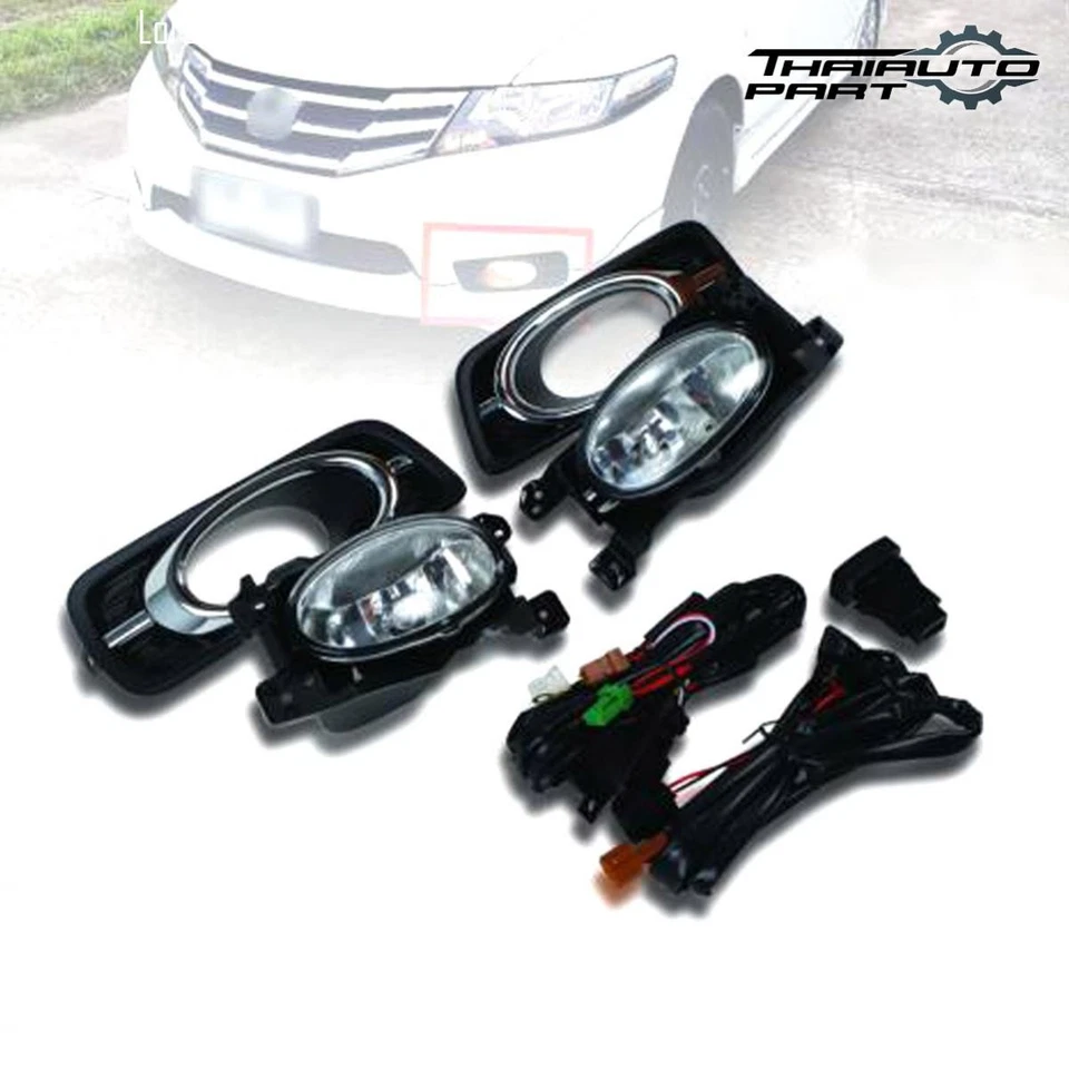 Fit Honda City GM Sedan 2008-2013 Set Fog Lamp Spot Light W/Bulbs Halogen - Image 3 of 4
