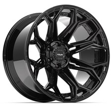 22x12 4play Wheels Gloss Black 4p83 Et-44 6 Lug Rim Gmc Chevy Ford Ram Toyota