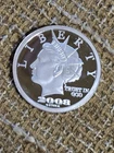 2008 NORFED $20 Liberty 2/5 oz Silver .999 Fractional Rare Round