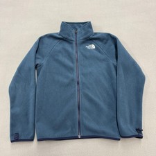 The North Face Fleece Jacket Boys Medium 10-12 Blue Full Zip Outdoor Warm Cozy
