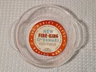 Vintage Anchor Hocking Fire King Ovenware Glass 1qt Round Casserole Dish W/Label